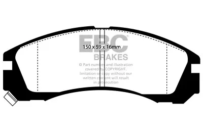 EBC Greenstuff Front Brake Pads For Mitsubishi Shogun Sport 3.0 (2000 > 08) • $73.88